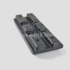 Rubber track pads without bolt on